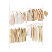 TELESKOP-KLEIDERSTÄNDER Weiß - Weiß, Kunststoff (226/295/3cm) - SoBuy