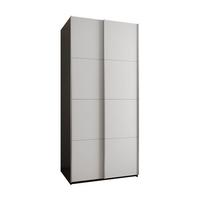 SCHWEBETÜRENSCHRANK 245,5/100/64 2-türig - Silberfarben/Schwarz, Holz/Metall (100/245/64cm) - Abiks Möbel