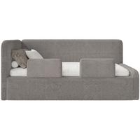KINDERBETT Fanko Plüsch Taupe 90x200 cm - Graubraun/Schwarz, Kunststoff/Textil (90/200cm) - Selsey