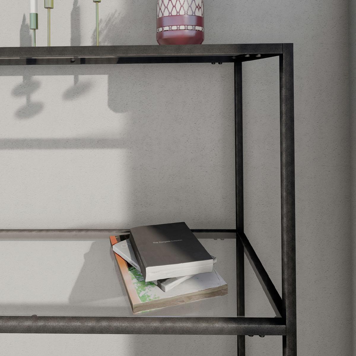 KONSOLENTISCH Konnevesi - Schwarz, Metall (30/80/85cm) - [en.casa]