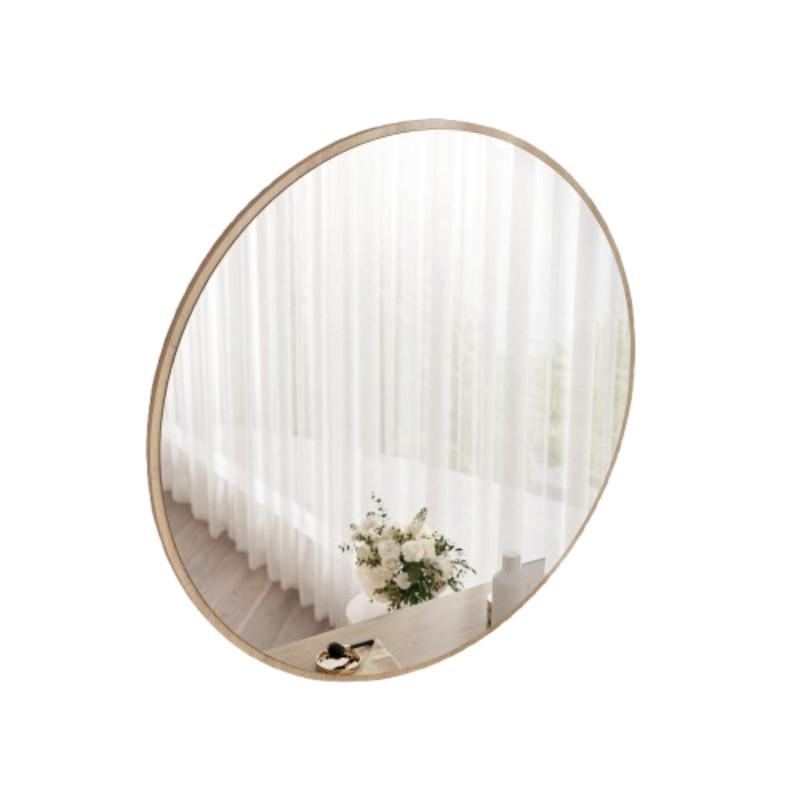 WANDSPIEGEL OVALINE 100 cm Cremona-Eiche - Eichefarben, Glas/Holzwerkstoff (100/100/1.6cm) - Idohome