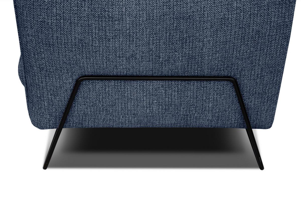 ECKSOFA HOSTEN 4-Sitzer, dunkelblau - Schwarz/Dunkelblau, Holzwerkstoff/Textil (158/269cm) - Wozimo