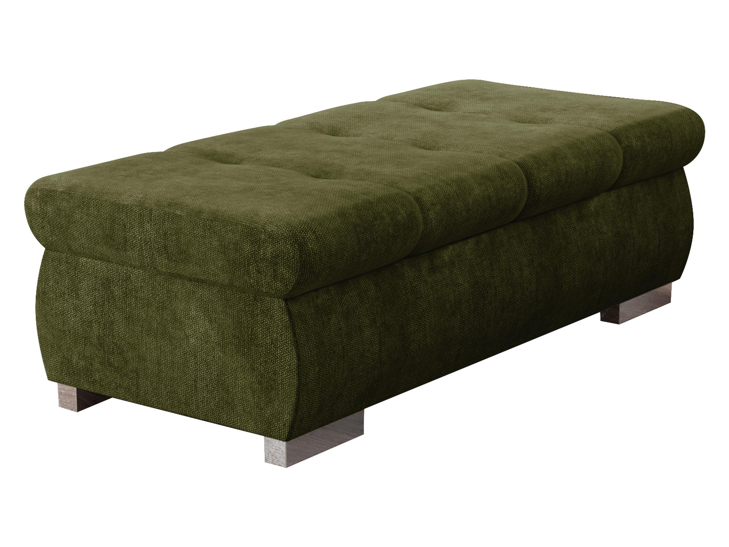POLSTERHOCKER Orkan Groß - Silberfarben/Grün, Holz/Textil (120/39/60cm) - MIRJAN24