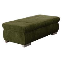 POLSTERHOCKER Orkan Groß - Silberfarben/Grün, Holz/Textil (120/39/60cm) - MIRJAN24