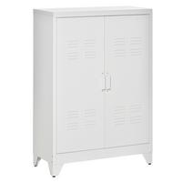 AKTENSCHRANK Metall Weiß - Weiß, Metall (33/110/75cm) - HOMCOM