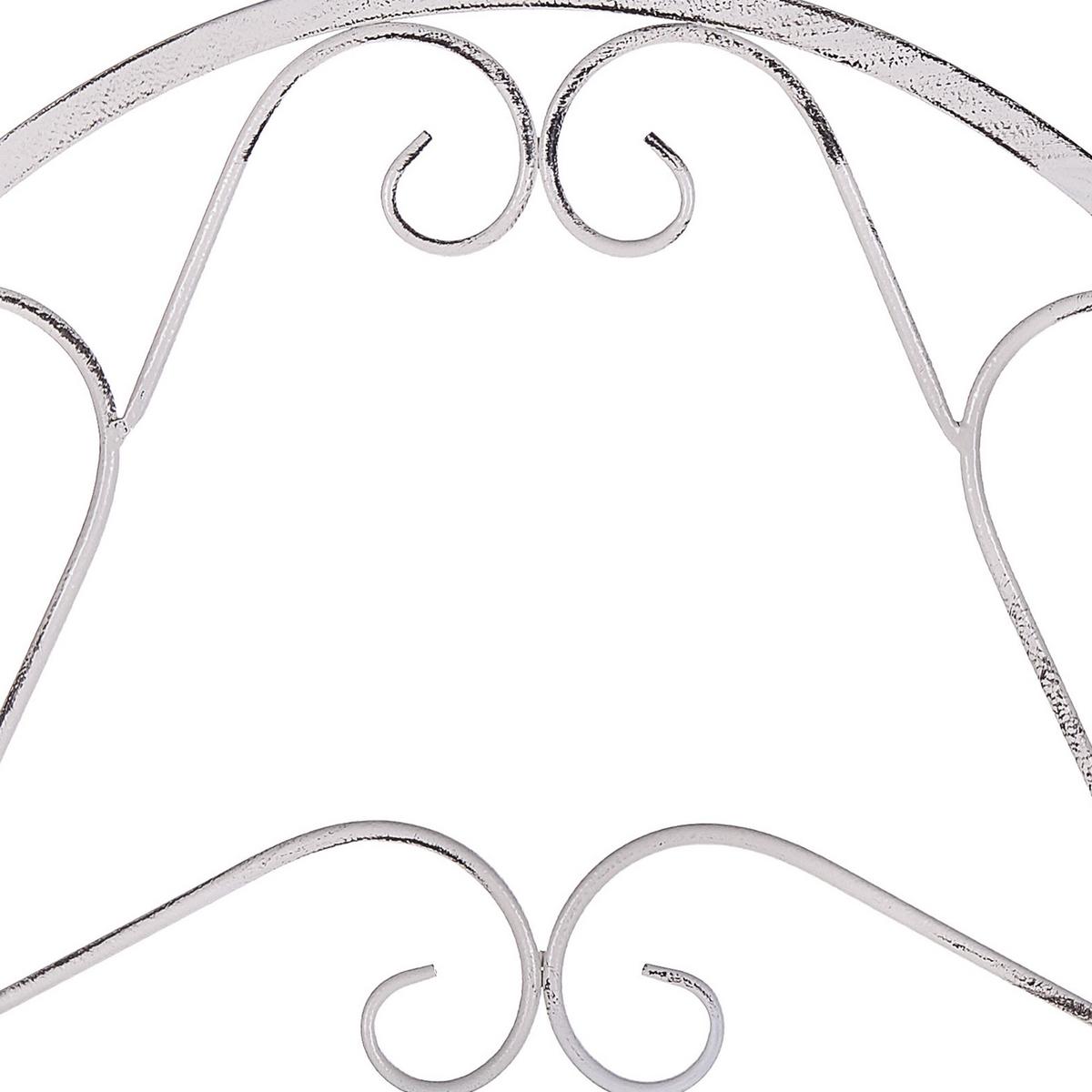 BADREGAL Metall Antik Optik weiß 4 Fächer klappbar Valdivia - Weiß, Metall (40/166/27cm) - Beliani