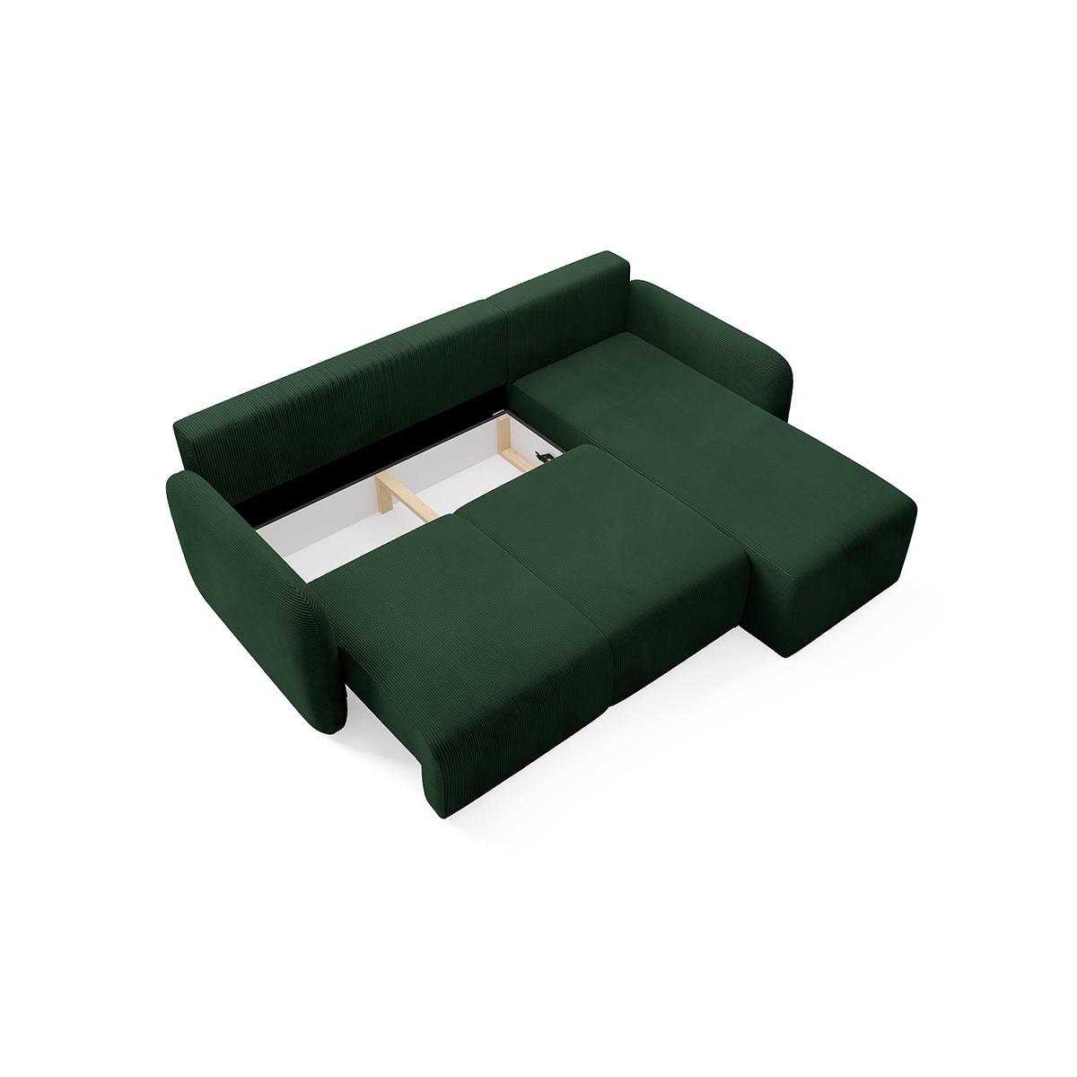 ECKSOFA Dora 3 Sitzplätze Tannengrün - Grün, Holz (245/185cm) - Petits-meubles