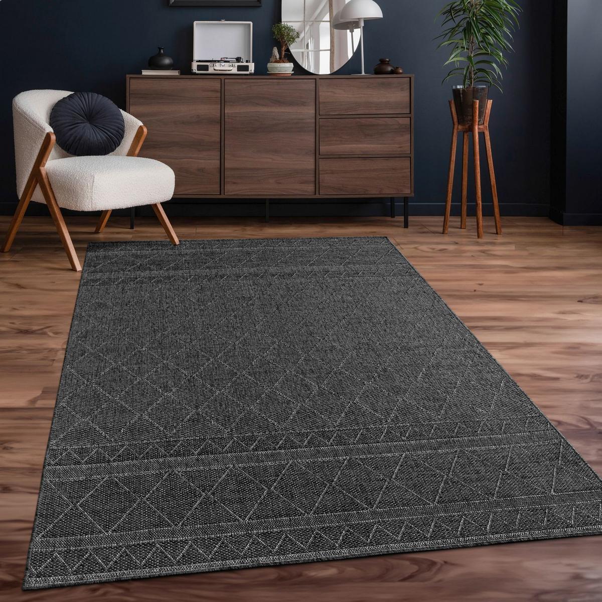 OUTDOORTEPPICH Schwarz 80 x 250 cm - Schwarz, Kunststoff (80/250cm) - TT Home