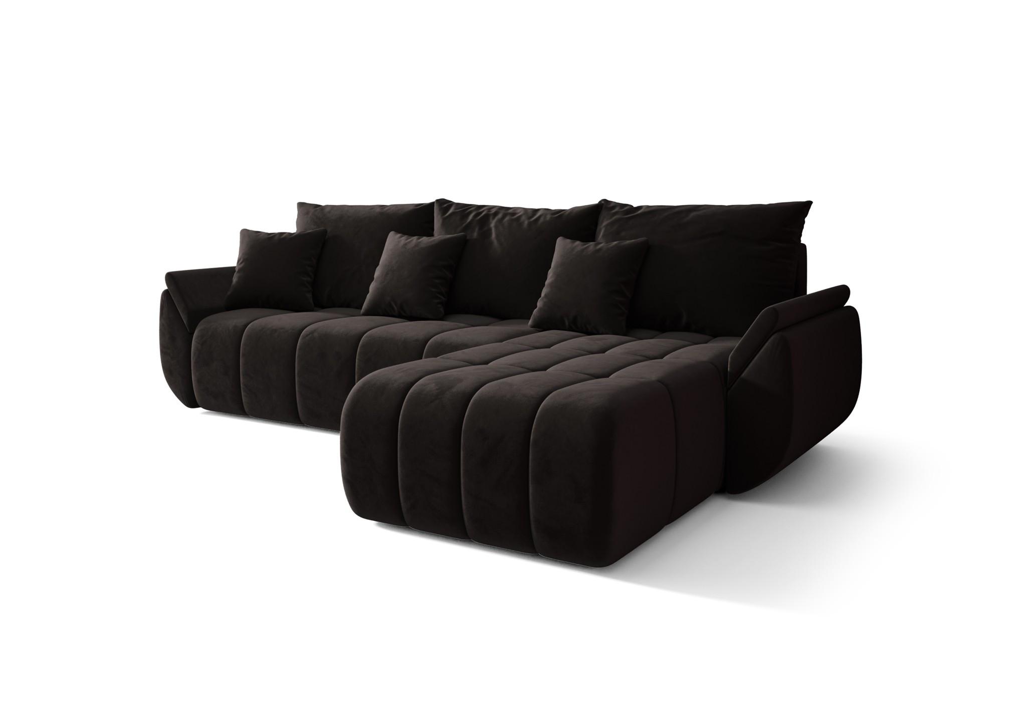 ECKSOFA Louise - Dunkelgrau, Holzwerkstoff/Textil (280/185cm) - Fun Möbel