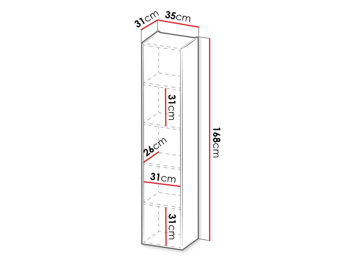 GLASVITRINE Govi - Nussbaumfarben, Holzwerkstoff (35/168/31cm) - MIRJAN24