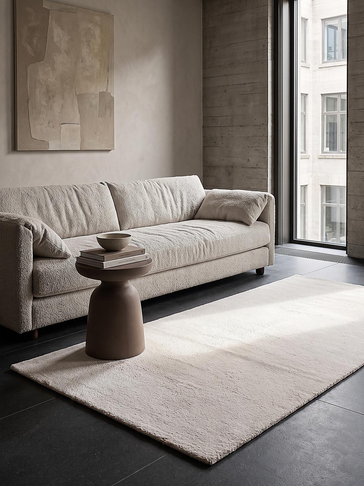 TEPPICHLÄUFER Antirutsch Uni ALDAN Polyester Creme 80 x 150 cm - Beige, Textil (80/150cm) - KADIMA DESIGN