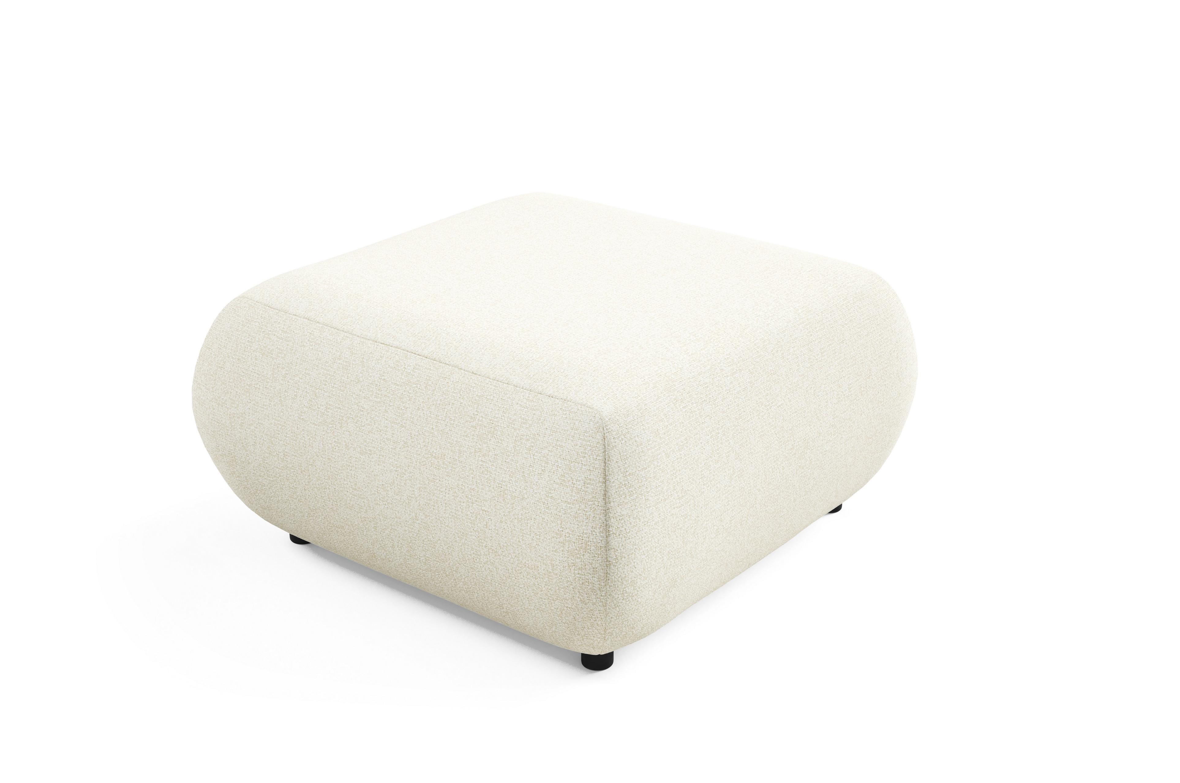 POLSTERHOCKER DELTA Modern Sitzhocker, Fußhocker Creme - Creme, Holzwerkstoff/Kunststoff (88/41/88cm) - MASSENO