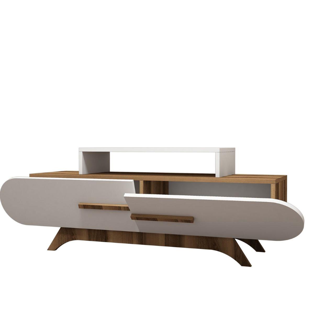 TV-MÖBEL rose weiss - Eschefarben, Holzwerkstoff (36.8/49.8/11cm) - Calicosy