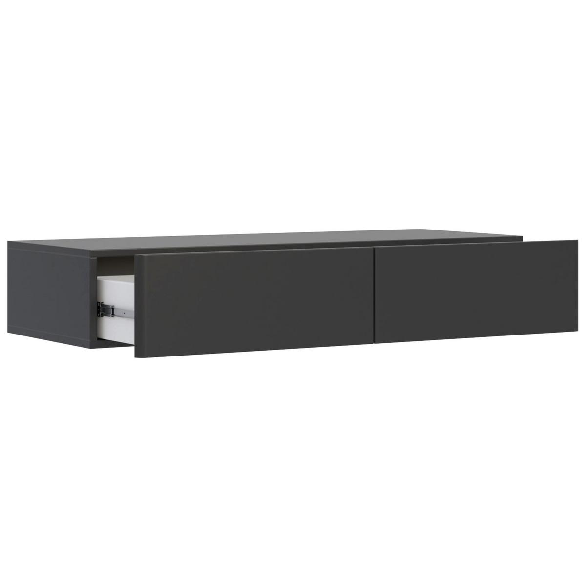 WANDKONSOLE Olio SCHWARZ 110 CM - Schwarz, Holzwerkstoff (110/17/41.6cm) - Selsey