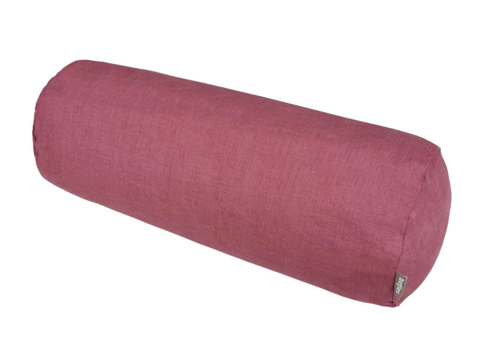 NACKENROLLENBEZUG reines Leinen rose-de provence 40/15 cm - Altrosa, Naturmaterialien (15/40cm) - beties Heimtextil