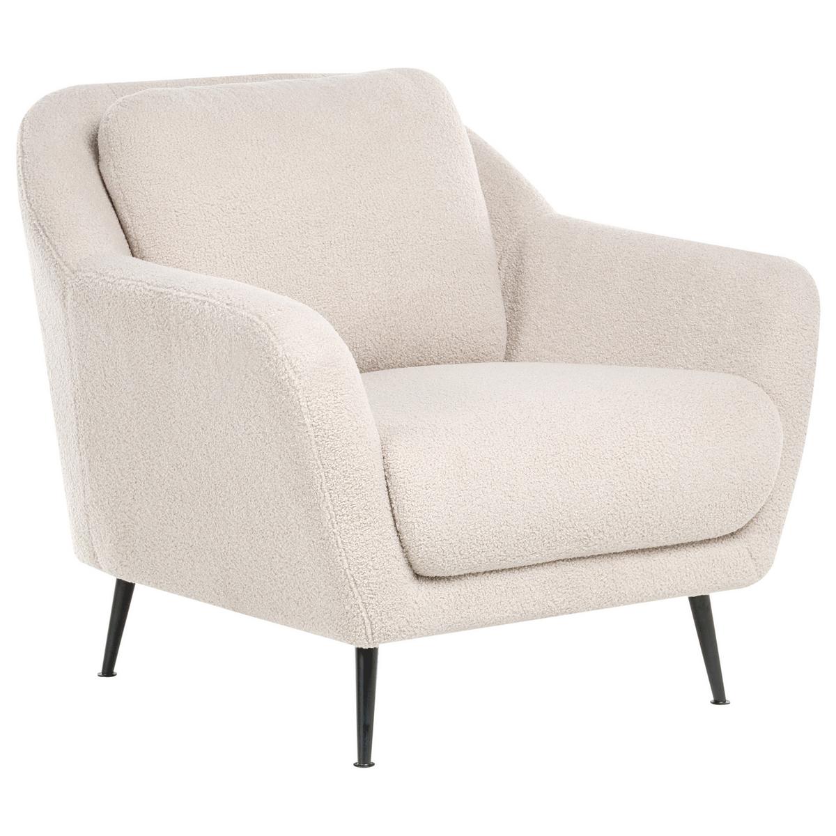 SESSEL Bouclé Beige Eiby - Beige, Textil (84/80/90cm) - Beliani
