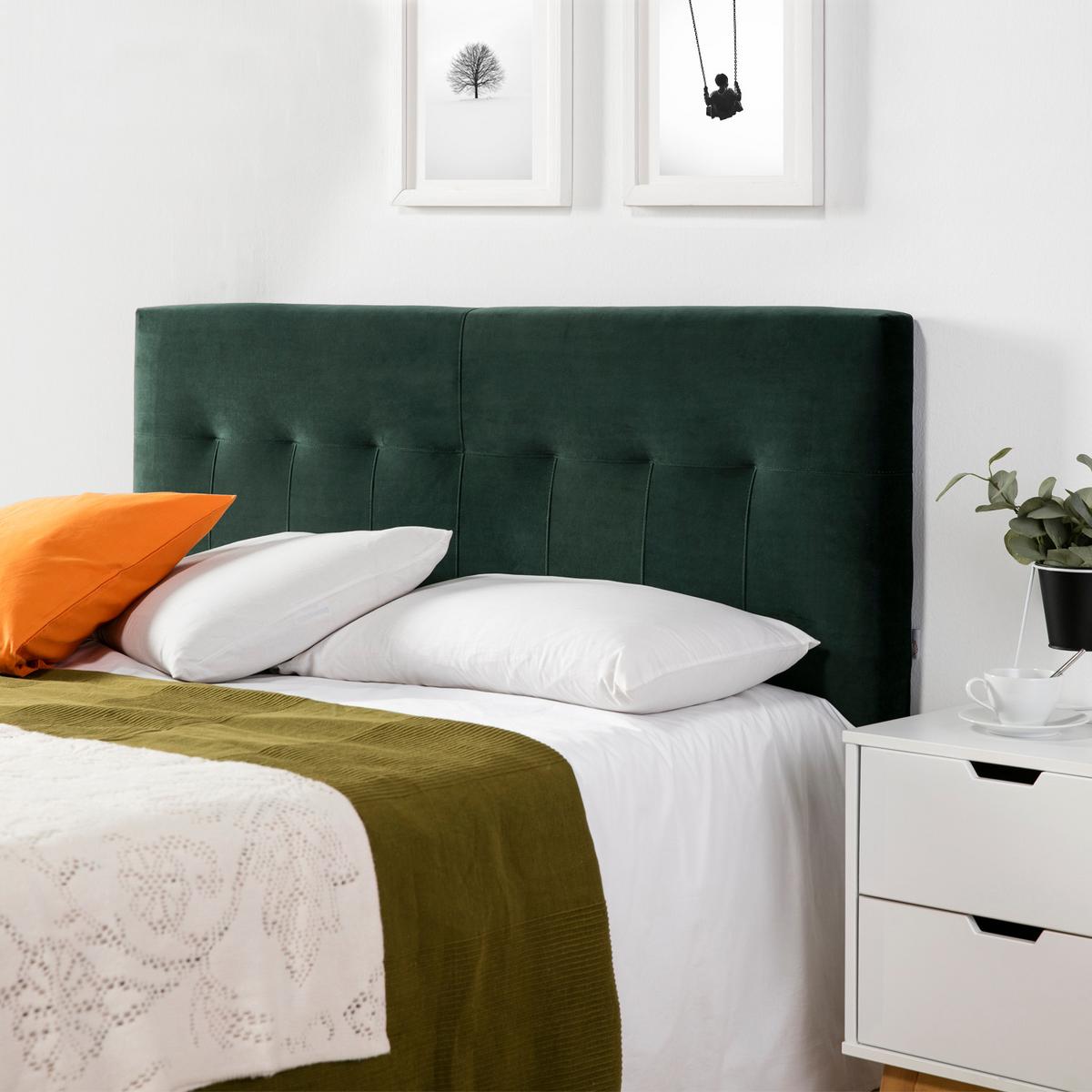 KOPFTEIL 140x100 cm Napoles Grün - Grün, Textil (8/100/140cm) - VS Venta-stock