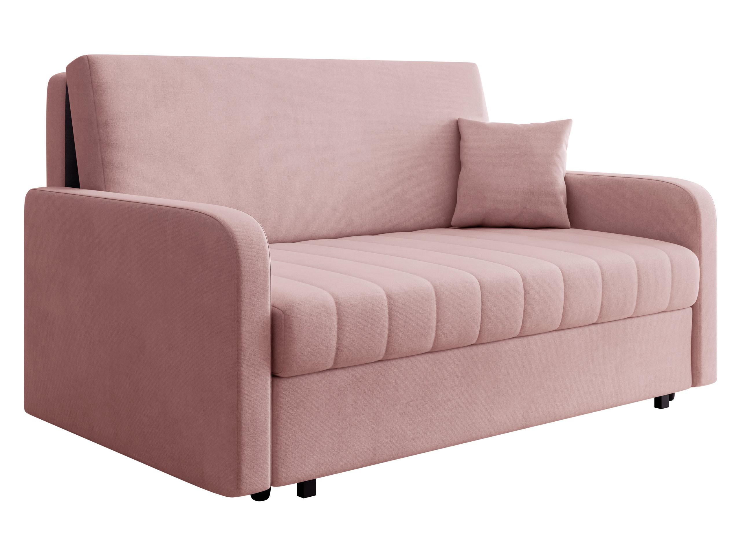 SCHLAFSOFA Viva Silk IV - Schwarz/Rosa, Holz/Textil (172/85/98cm) - MIRJAN24