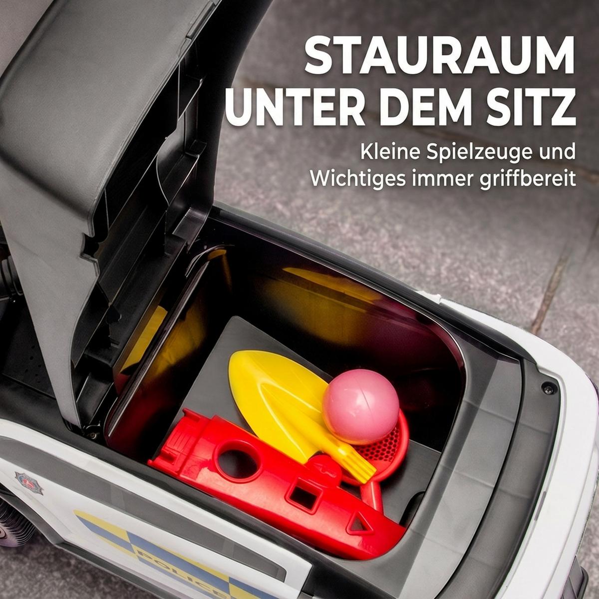 KINDER-RUTSCHAUTO PP-Kunststoff Weiß - Weiß, Kunststoff (65/29.5/36cm) - AIYAPLAY