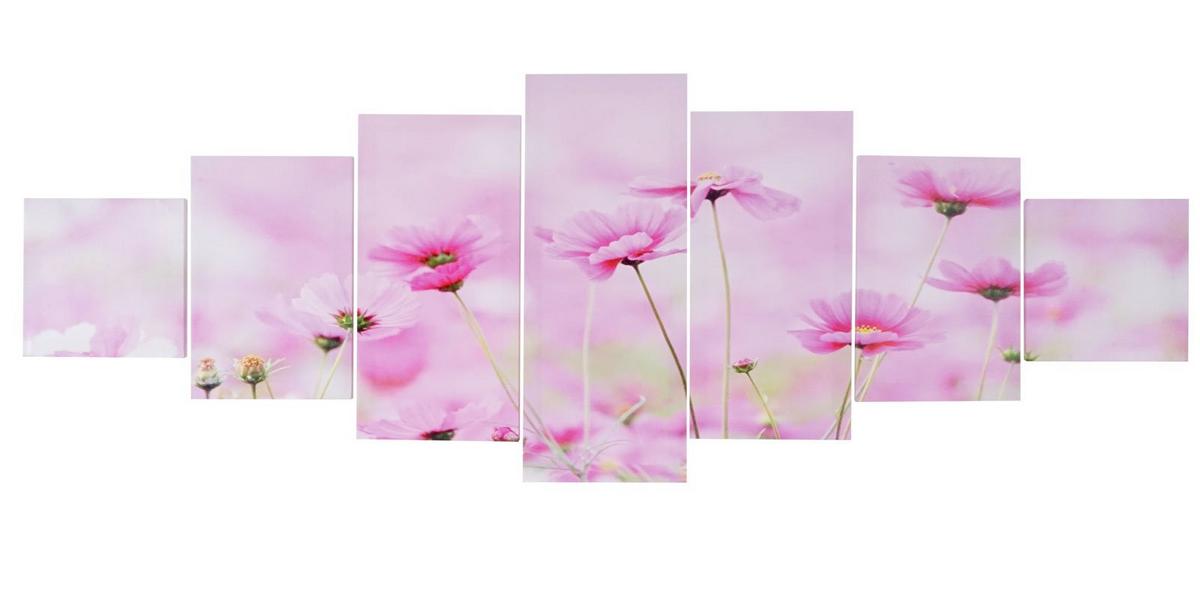 LEINWANDBILD XL BLUMEN 7-TLG. Multicolor - Multicolor, Holz (245/87cm) - MCW