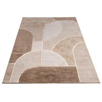 KURZFLORTEPPICH, abstrakt, aus Polypropylen, Florhöhe 11 mm, Beige, 120 x 160 cm - Beige, Textil (120/160cm) - KADIMA DESIGN