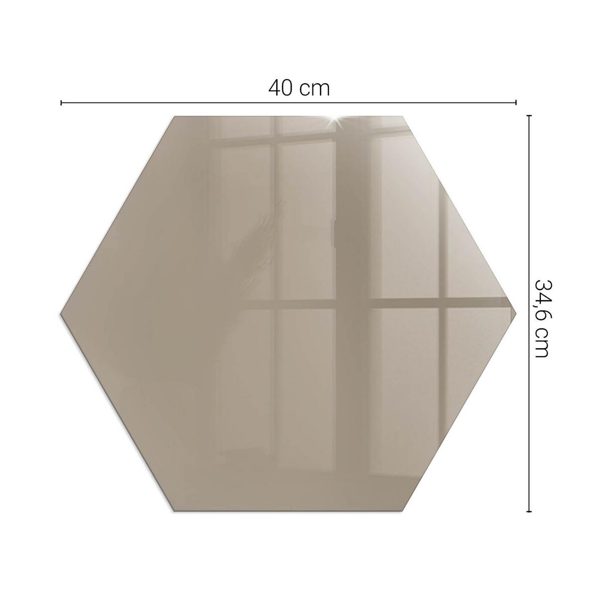 GLASPLATTE für Kamin h40 cm - Braun, Glas (40/40/0.4cm) - TULUP