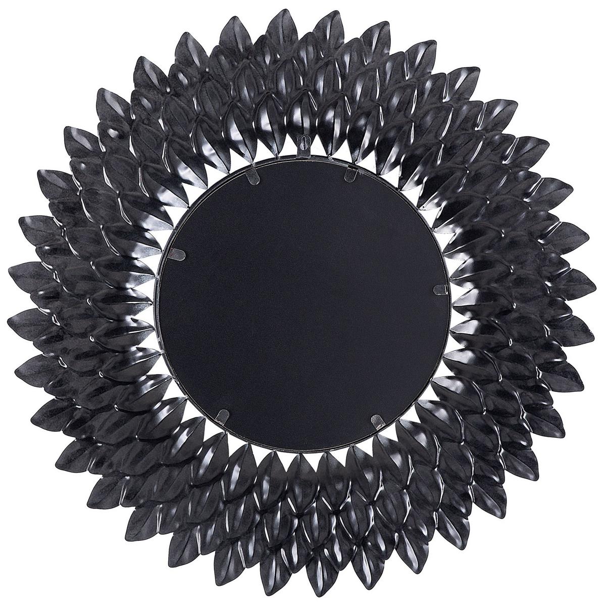 WANDSPIEGEL altsilber rund 70 cm Larrau - Silberfarben, Metall (70/70/4cm) - Beliani
