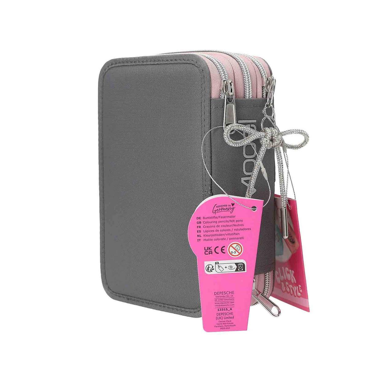 3-FACH FEDERTASCHE MY BFF TOPModel altrosa 7,5 x 13 x 20 cm - Altrosa, Kunststoff (13/20/7.5cm) - Depesche Germany