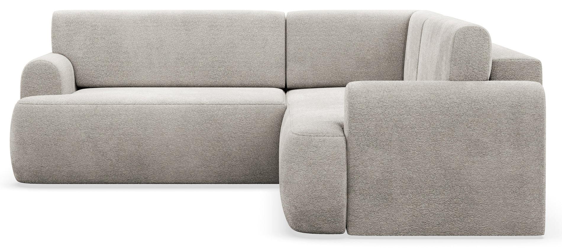 ECKSOFA Kaveo 245 cm universell mit Eckelement - Hellgrau/Schwarz, Kunststoff/Textil (245/245cm) - Selsey
