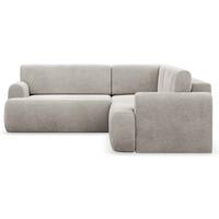 ECKSOFA Kaveo 245 cm universell mit Eckelement - Hellgrau/Schwarz, Kunststoff/Textil (245/245cm) - Selsey