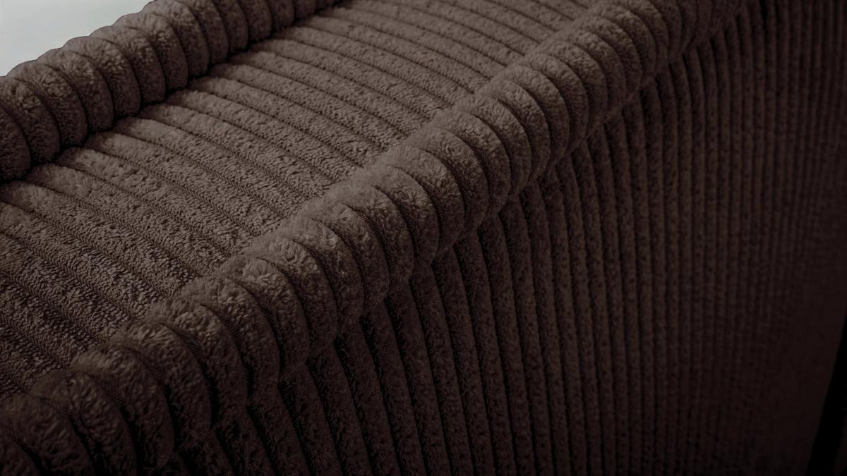 POLSTERBETT CORDO BEIGER CORDSTOFF 180x200 CM - Dunkelbraun/Schwarz, Kunststoff/Textil (160/200cm) - Selsey