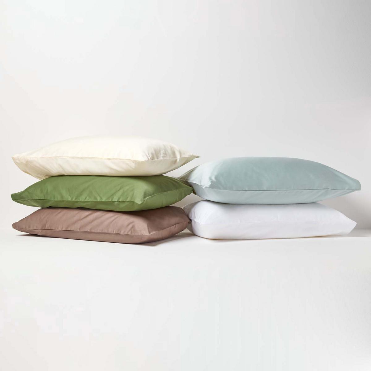 BIO-KISSENBEZUG Satin, Fadendichte 400 - Grün, Textil (40/80cm) - Homescapes