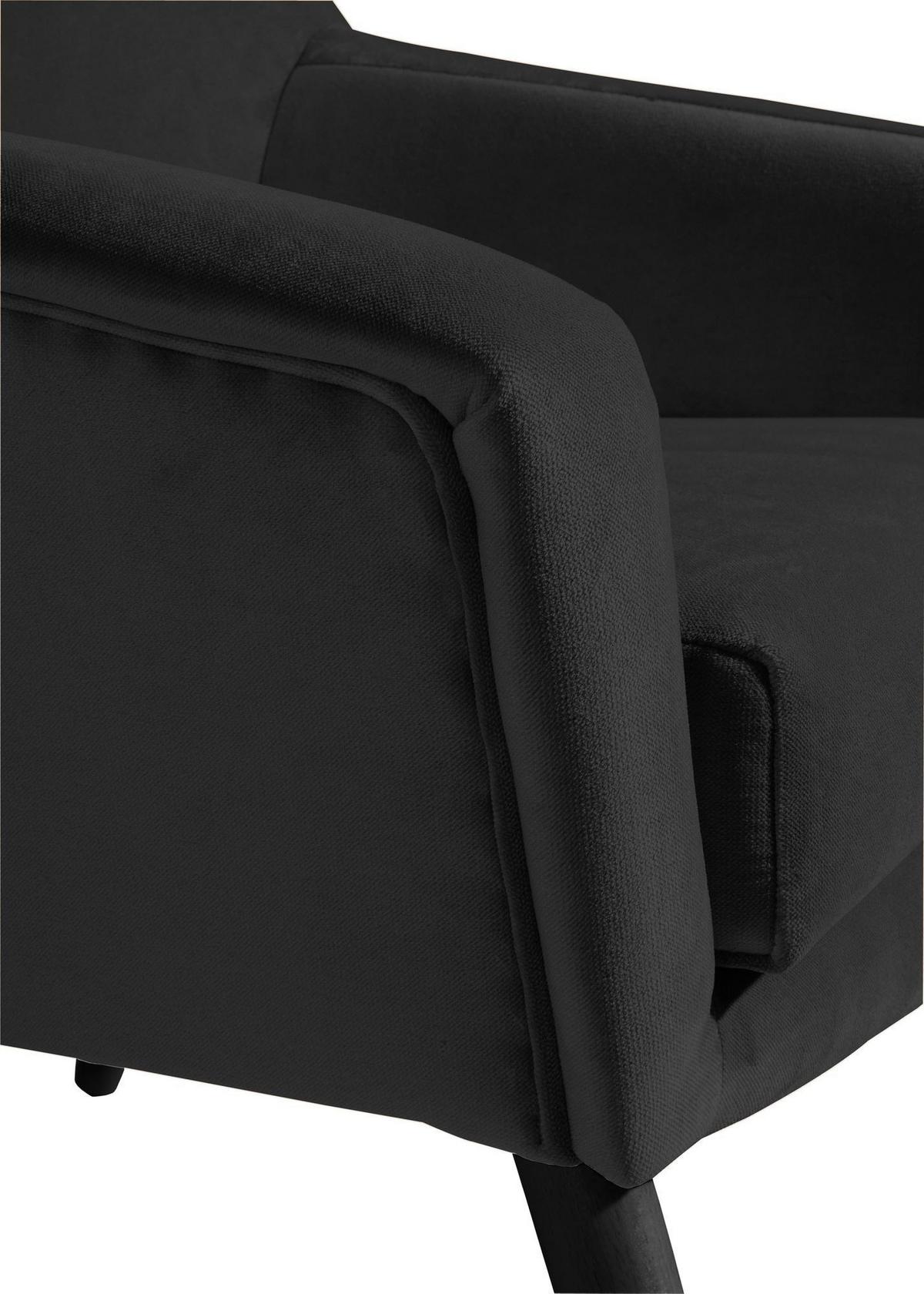 SESSEL Kachka Bezug Samtvelour Buche schwarz / schwarz - Buche Kolonial/Schwarz, Kunststoff (71/81/67cm) - 58aufmkessel
