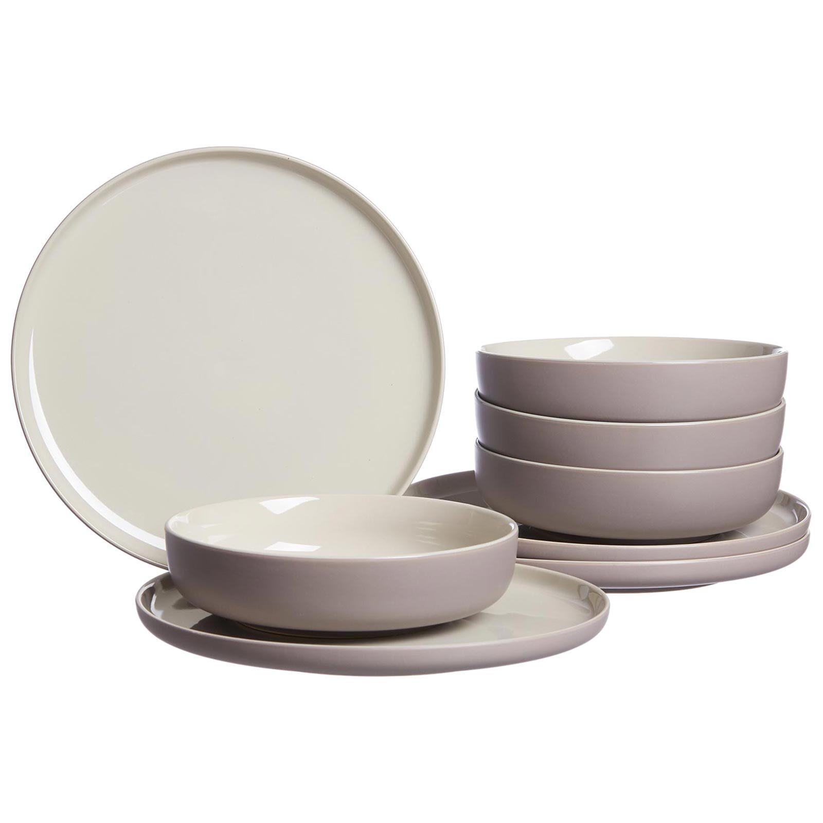TAFELSERVICE Jasper taupe 8-tlg. - Taupe, Keramik (2/2/2cm) - Ritzenhoff Breker