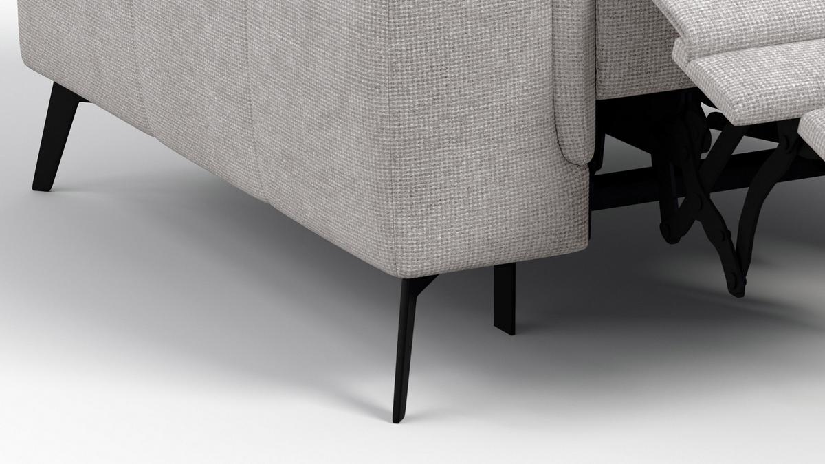 SESSEL FIERO mit Relaxfunktion, creme - Creme/Schwarz, Holzwerkstoff/Textil (114/82/103cm) - Wozimo
