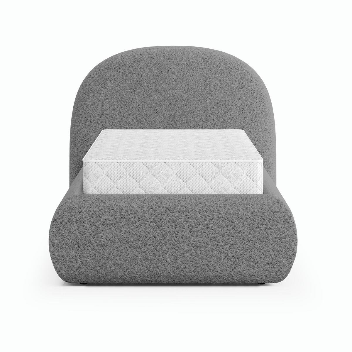 POLSTERBETT Motti 90x200, Einzelbett mit Bettkasten und Taschenfedernmatratze 20 cm, Dunkelgrau - Dunkelgrau, Holzwerkstoff (90/200cm) - Beautysofa