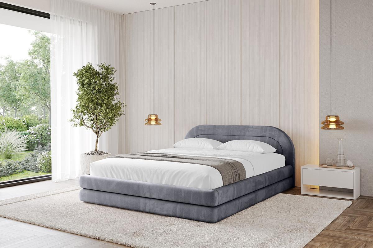 POLSTERBETT mit Bettkasten und Lattenrost, Bett mit Matratze H3/H4 - LERIS-v1 180x200 Dunkelgrau - Dunkelgrau, Holzwerkstoff/Textil (180/200cm) - ALTDECOR