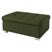 POLSTERHOCKER Niko Groß - Silberfarben/Grün, Holz/Textil (96/41/70cm) - MIRJAN24