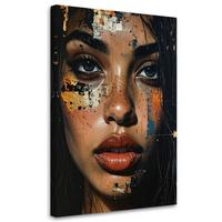 LEINWANDBILD Menschen & Charaktere 40x60cm - Schwarz, Textil (40/60cm) - Feeby