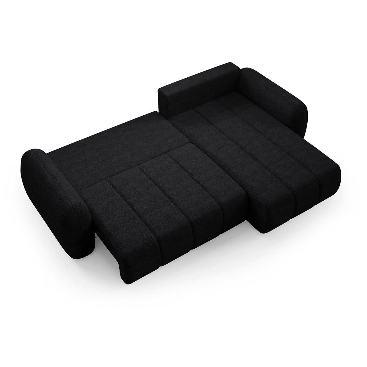 ECKSOFA Cesar 3 Sitzplätze Schwarz - Schwarz, Holz (304/190cm) - Petits-meubles