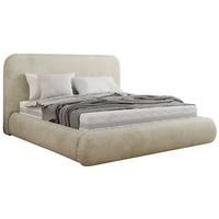 POLSTERBETT BENEA CLASSIC 140/200 - Beige Velvet - Multipocket-Matratze - Beige, Textil (140/200cm) - MKS