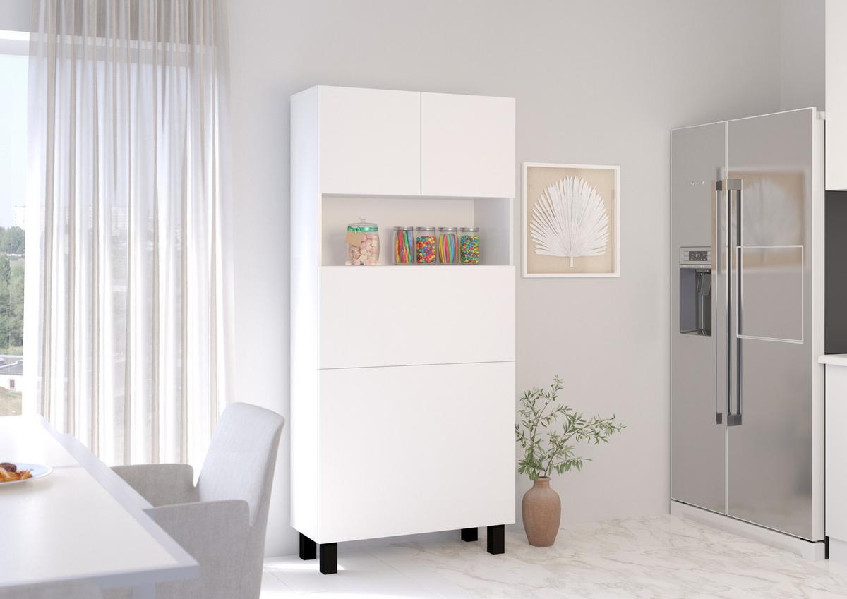 SCHREIBTISCH Weiß 80/175/92 - Weiß, Holzwerkstoff (90/50/175cm) - RAUMHIRSCH FURNITURE