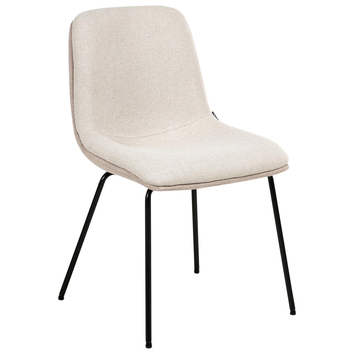 ESSZIMMERSTUHL 2er-Set Hellbeige Lorida - Beige, Textil (46/81/55cm) - Beliani