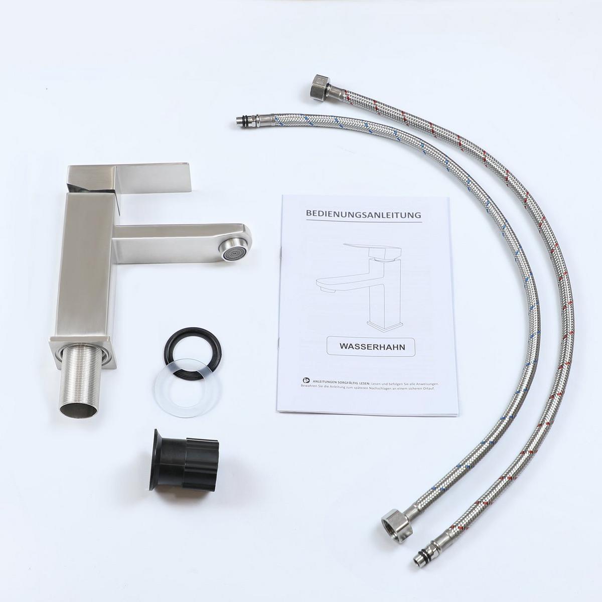 WASCHTISCHARMATUR Regis 0.5/17.3/16.2 cm - Silberfarben, Metall (0.5/17.3/16.2cm) - ZMH