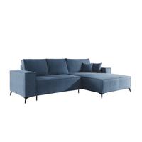 ECKSOFA Fiore - Dunkelblau, Holzwerkstoff/Textil (294/185cm) - Fun Möbel