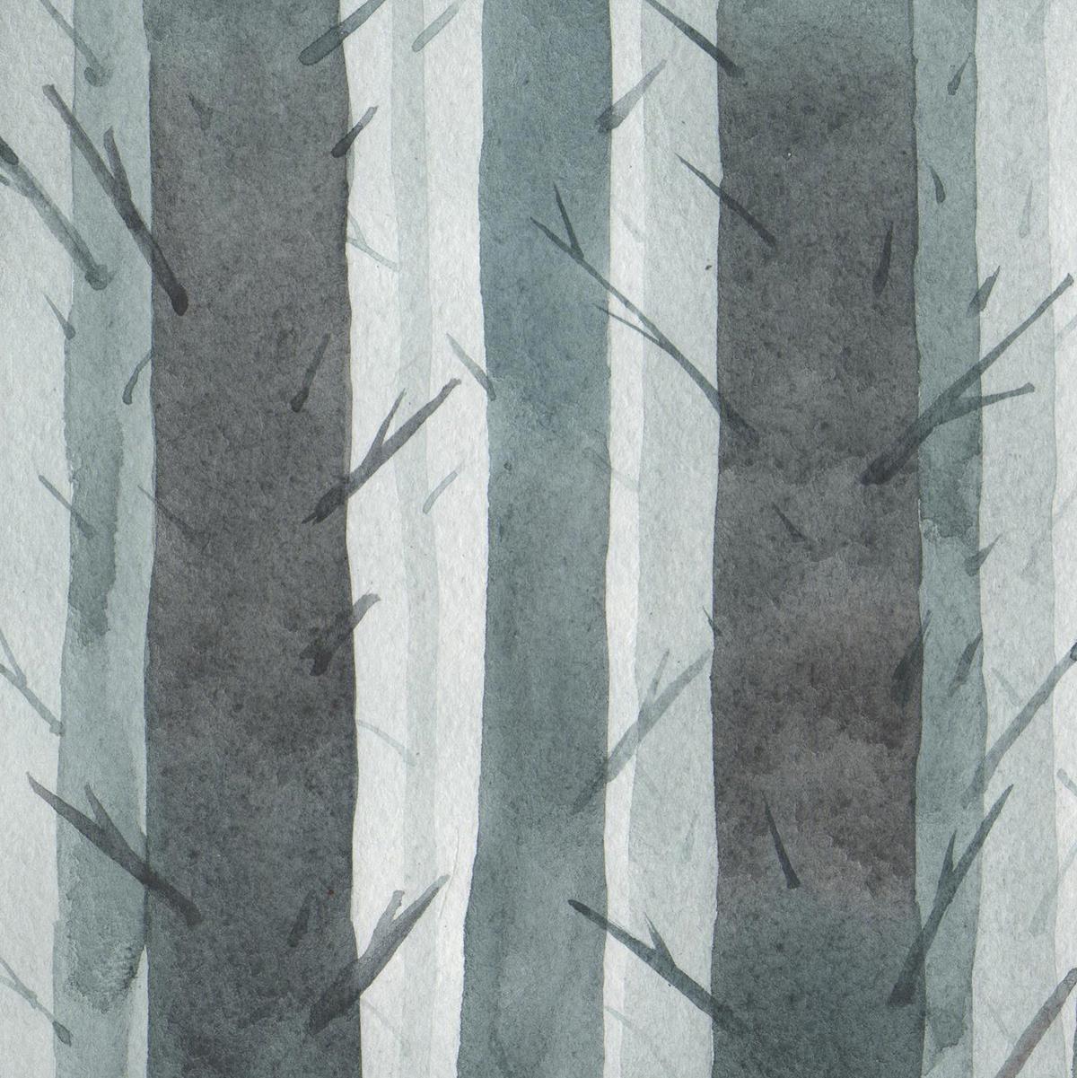 VERDUNKELUNGSROLLO 140x140 cm Bäume - Grau, Textil (140/140cm) - TULUP