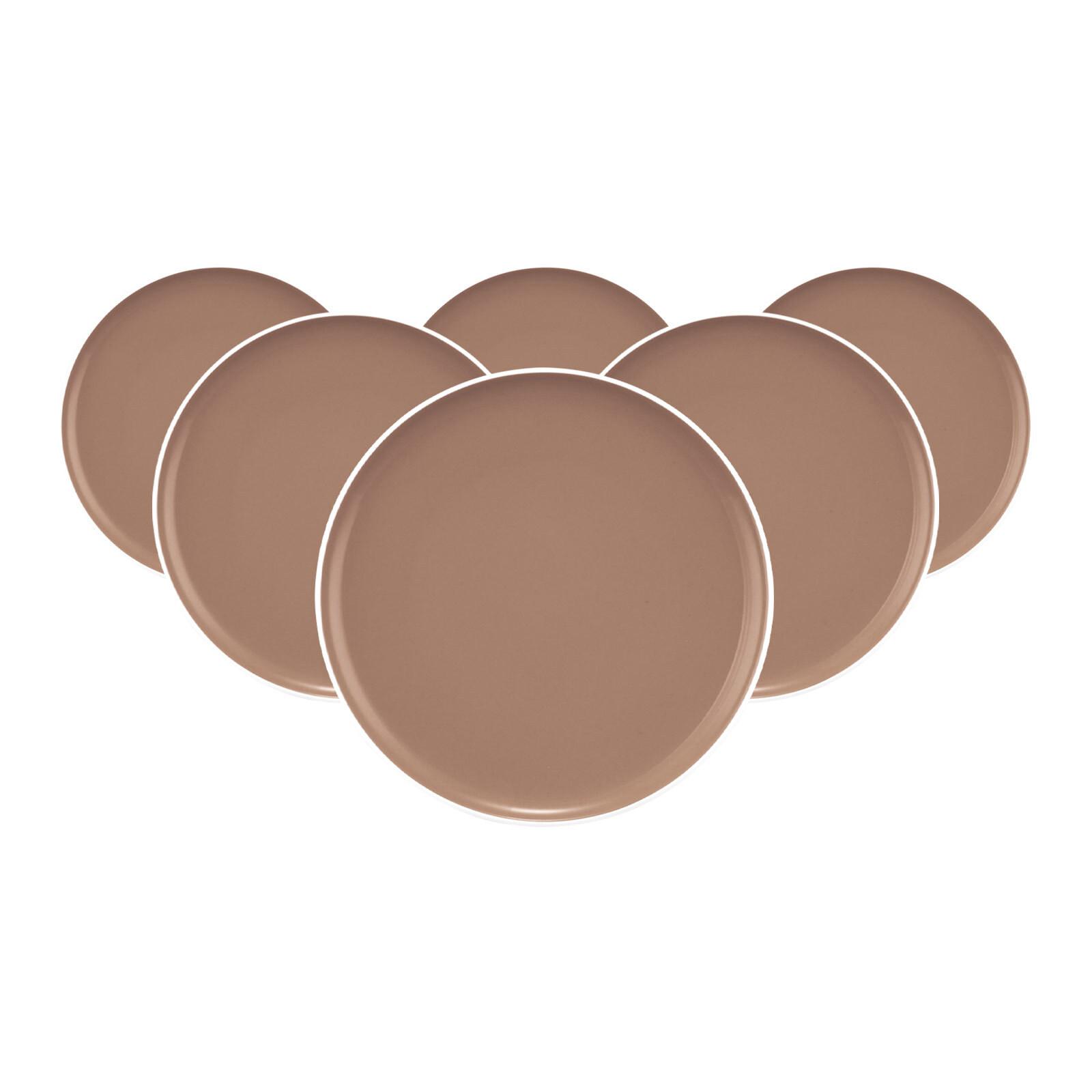 FRÜHSTÜCKSTELLER Sento Home Pure Colors Cocoa Brown ø 21,4 cm 6er Set - Hellbraun, Keramik (21.4cm) - Seltmann Weiden