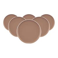 FRÜHSTÜCKSTELLER Sento Home Pure Colors Cocoa Brown ø 21,4 cm 6er Set - Hellbraun, Keramik (21.4cm) - Seltmann Weiden
