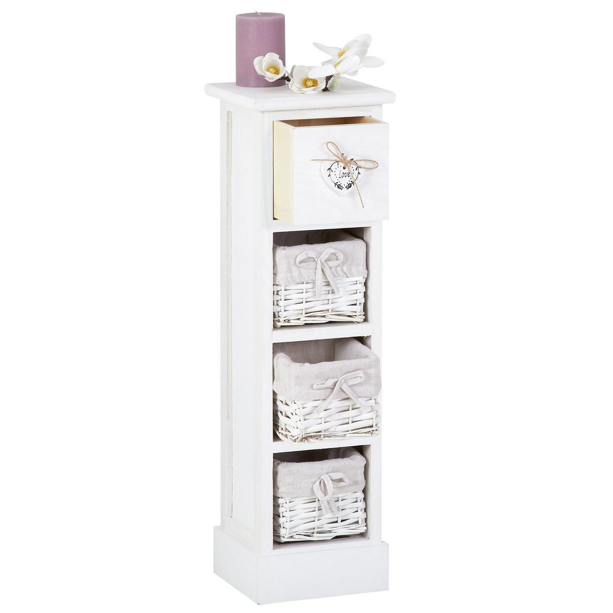 KOMMODE FLOWER - Weiß, Holz (21/70/21cm) - CARO-Möbel