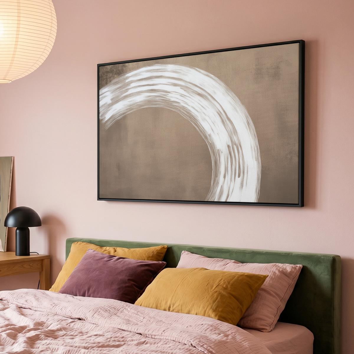 LEINWAND Bilder mit Rahmen - Farbe - Braun - Japandi - 140x90 - Kupferfarben, Textil (140/90cm) - MuchoWow
